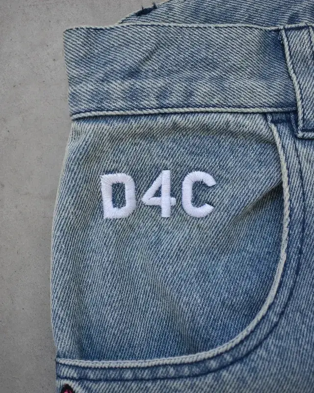 Y2K Anime JoJo Street High Waisted Loose Jeans Pink Heart-shaped Embroidery Loose Washed Denim Pants Wide Leg Pants — image 6