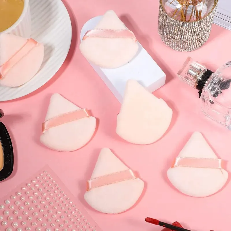Powder Puff Face Makeup Sponge Cosmetics Soft Cotton Face Powder Puff Washable Velvet Makeup Puff Tools — image 5