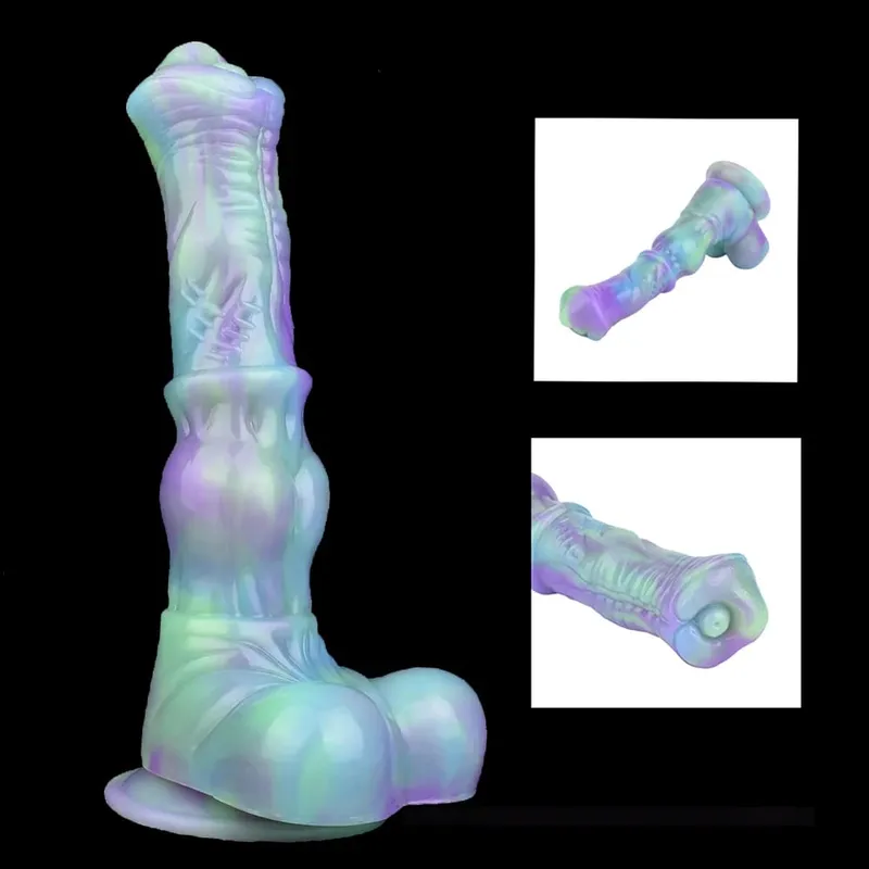 Long Horse Dildo Silicone Female Masturbator Knot Animal Anal Plug Butt Prostate Massager Stimulator Sex Toys For Couple