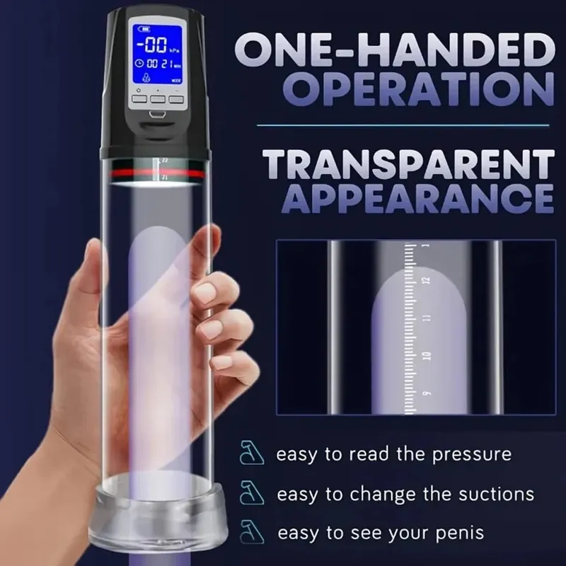 Electric Male Vacuum Suction Sucking Masturbation Peni Exercise Delay Enlargement Automatic Penis Pump Adult Sex Toys for Men