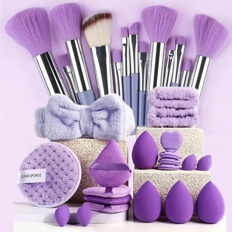 33 db-os beauty set sminkkészlet nagy és kis szépségszivacsok a hibátlan sminkfelvitelhez és a smink eltávolításához teljes készlet