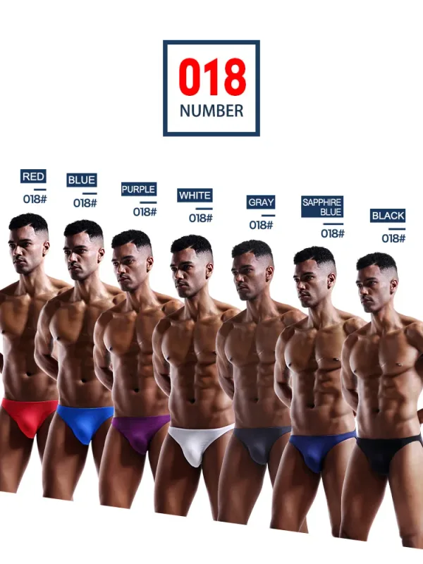 Roupa interior masculina calças triangulares pequenas u convexo modal fino estiramento sexy cintura baixa apertado cuecas laterais estreitas — image 18