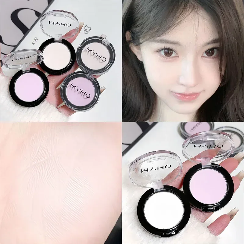 Mini Matte Smoky Blue Red Monochrome Eyeshadow Palette Natural White Light Highlighter For Delicate Eye Contouring Brightens — image 4
