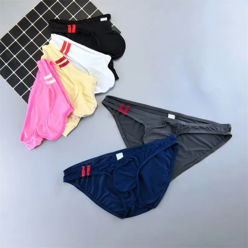 Mens Sexy Ice Silk Underwear Briefs Ultra Thin Seamless Panties Quick Dry Breathable Lingerie Male Comfortable Plus Size Panty — image 7