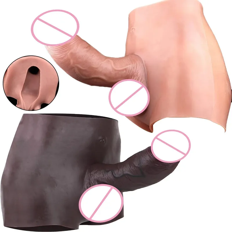 Flexible Skin-Like Huge Hollow Dildo Male Strap-On Lifelike Penis Extend Sleeve насадка на член Couples Sex Pleasure Toys — image 4
