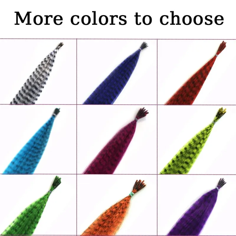 30roots Colored Synthetic Feather Stripe hair Extension 16 Tommer I Tip Party Cosplay Til Musikfestival Halloween Jul