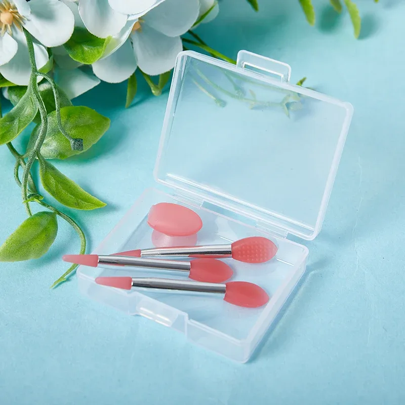 【3PCS Silicone Lip Balms Lip Mask Brush With Sucker Dust Cover Makeup Brushes Lip Film Anti-lost Dust Cover】 — image 4