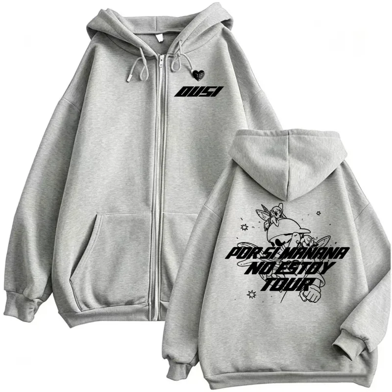 Omar Courtz Por Si Manana No Estoy Tour Zipper Hoodie Men Women Harajuku High Street Sweatshirts Jacket Long Sleeve Zip Up Coats — image 6