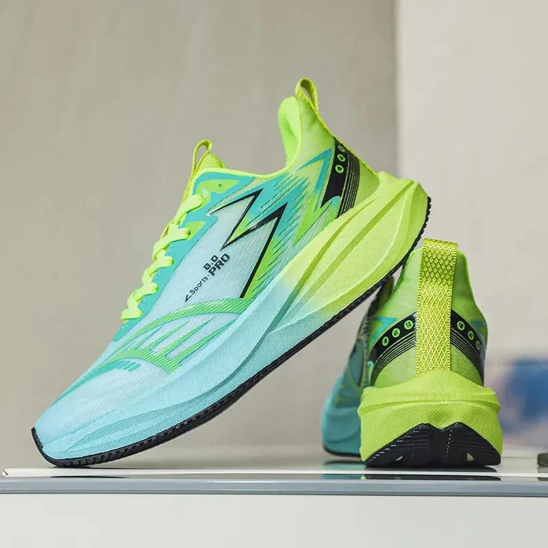 Men Marathon Running Shoes Carbon Plate Sports Sneakers Breathable Lightweight Comfortable Antiskid Casual Athletic Shoes New