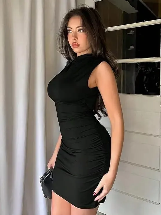 2026 sommer Neue Stil Europäischen Kreuz-grenze Rundhals Ärmellose frauen Sexy Ausgestattet Kleid Kurzen Rock Set — image 5