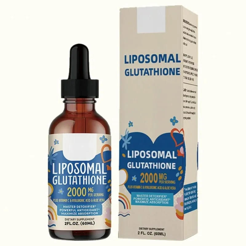 Cecair Liposomal Glutathione Turun 1500mg dengan Vitamin C Asid Hyaluronik & Aloe Vera untuk Sokongan Cahaya Kecantikan dan Penghidratan — image 8