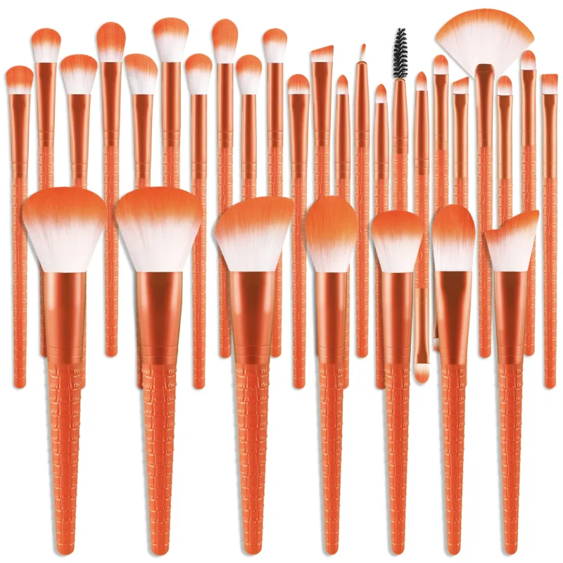 30Pcs Professional Makeup Brushes Set Soft Synthetic Brushes For Foundation Blush Contour Eyeshadow Full Face Cosmetic Tools