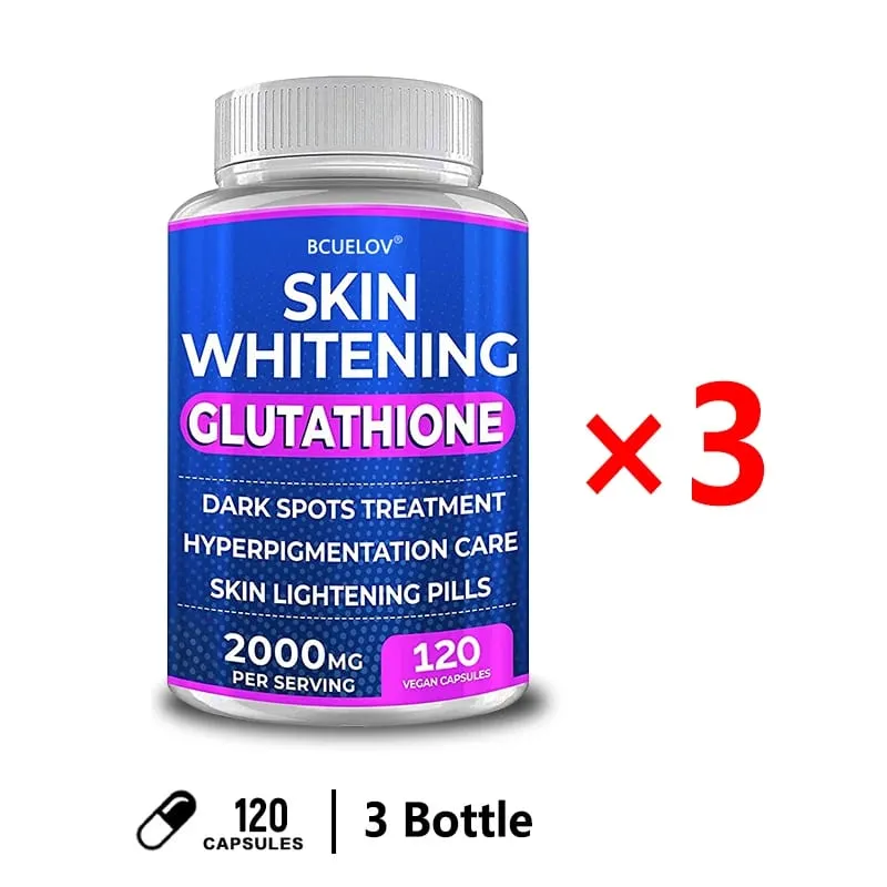 Kurkuma-Bärentraube-Vitamin-Gluthathion-Hautaufhellungspillen – 2000 mg – Gleicht freie Radikale aus und reduziert oxidativen Stress