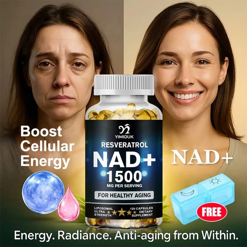 Suplement NAD 1500 mg - Liposomalny suplement NAD + z resweratrolem Wytrzymałość i zdrowe starzenie się - Kapsułki wzmacniające — image 2