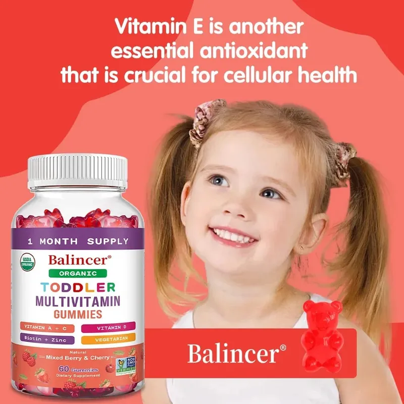 Kids Multivitamin Gummies Kids Vitamins with Vitamin C D E & Zinc for Immune Support Childrens Gummy Vitamins Fruit Flavors — image 5