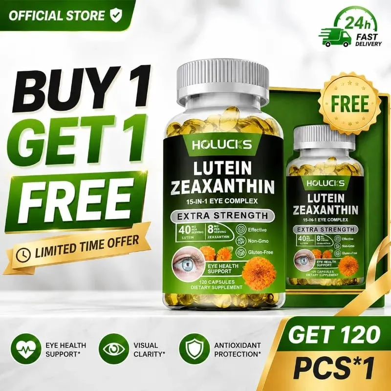 Pure Lutein Eye Care Capsules with Zeaxanthin & Vitamins Support Vision Clarity & Relieve Eye Fatigue & Immune Care