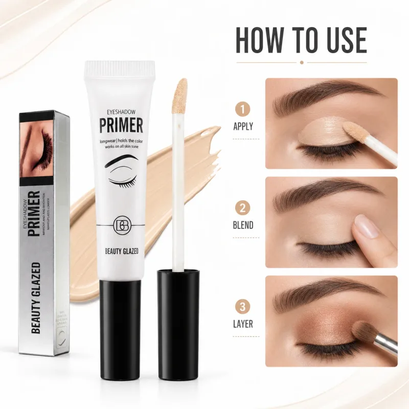 1PC Eyeshadow Makeup Primer Smooth & Crease-Resistant Eye Makeup Waterproof Long-Lasting Wear Translucent Shade Eye Base Primer