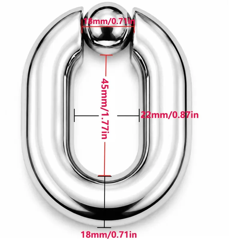 Male Heavy Duty BDSM Stainless steel Ball Scrotum Stretcher metal penis bondage Cock Ring Delay ejaculation male new Sex Toy men