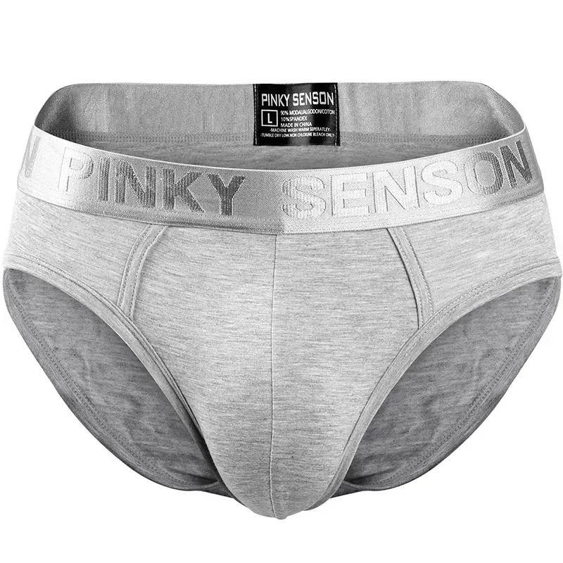 Pinky Seaso Marchio più venduto Pantaloni a triangolo sexy Modale sottile tinta unita Intimo uomo Slip modali Ventilare Plus Size Uomo