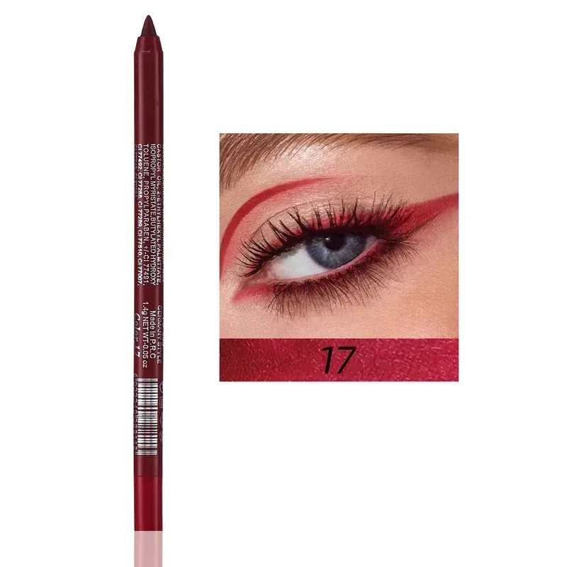 Matita per eyeliner perlescente a 17 colori, colorata, impermeabile, a lunga durata, opaca, liscia, facile da indossare, ombretto, penna per eyeliner, trucco per gli occhi — image 19