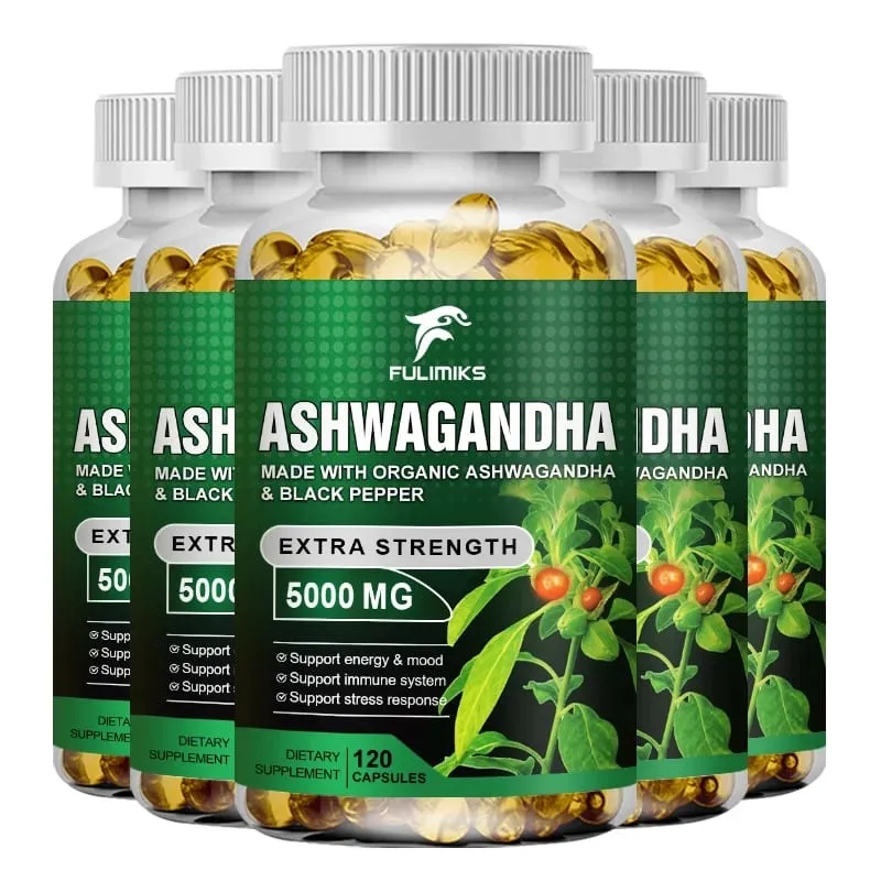 【1개 구매 시 1개 무료】KSM 66 Ashwagandha 뿌리 추출물 캡슐 5000mg(MACA 함유) - 수면 건강 스트레스 집중 두뇌 에너지 지원 — image 9
