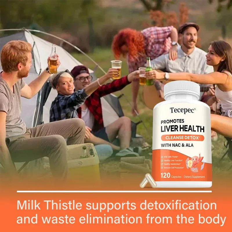 Milk Thistle Extract Capsule พร้อม NAC สำหรับการดีท็อกซ์สารต้านอนุมูลอิสระและทำความสะอาดการทำงานของสุขภาพตับสนับสนุนอาหารเสริมสมุนไพร — image 2