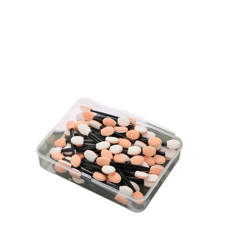 50/100/200/300/500PCS Dual Sides Eye Shadow Sponge Applicators with Container Length Eyeshadow Brushes Makeup Applicator