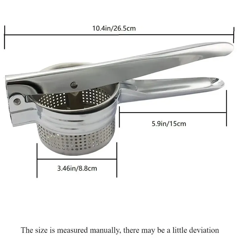 Potato Masher Kitchen Gadget Food Grade Stainless Steel Crusher Fruit and Vegetable Juicer Ergonomic Comfort Handle — image 5