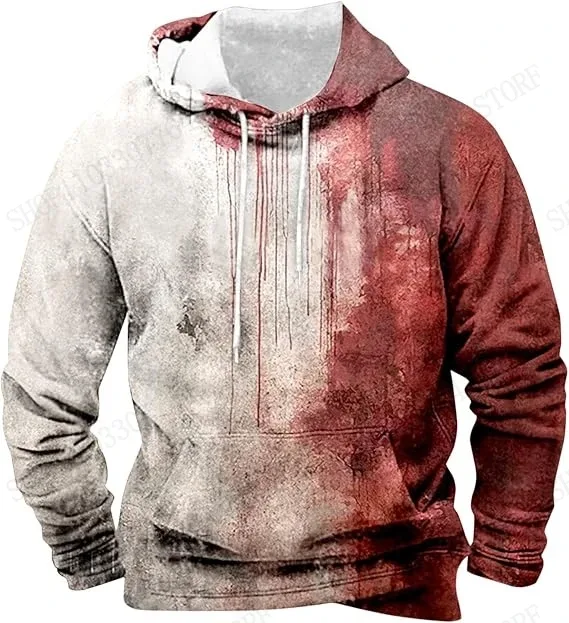 Lettera divertente I'm Fine Bloody Felpa con cappuccio con stampa 3D Uomo Donna Moda Halloween Tuta Adolescenti Felpa con cappuccio Autunno Inverno Abbigliamento