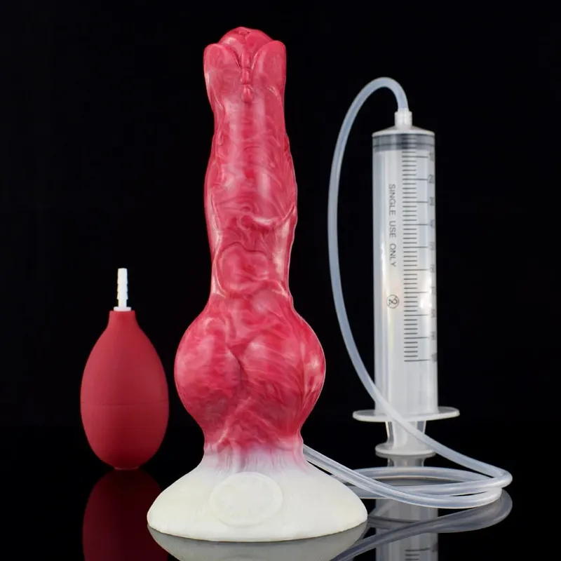 Squirting Thực Tế Chó Nút Thắt Dương Vật Giả Nhiều Màu Sắc Dương Vật Giả Silicone Hậu Môn Dilator Xuất Tinh 18 + Đồ Chơi Tình Dục Dành Cho Nữ Người Lớn — image 13