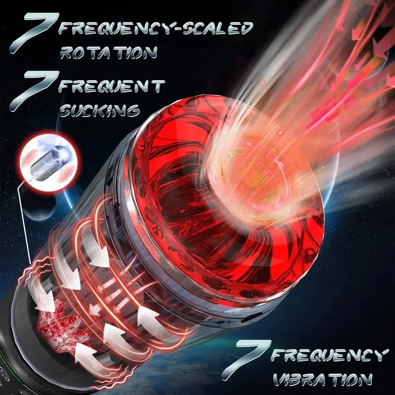 Automatic Male Masturbator Telescopic Rotation Men Masturbation Cup Sucking Machine LCD Digital Simulation Blowjob Sex Toy