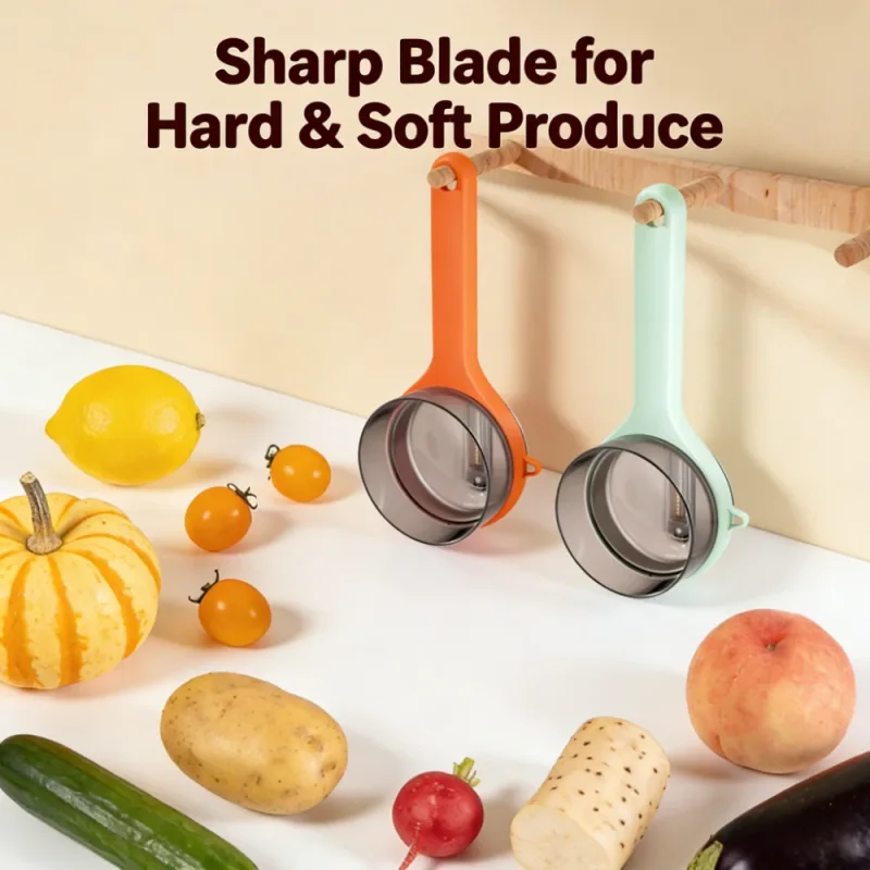 Multi-functional Fruit Vegetable Peeler with Peel Storage No Splashing Hanging Design Easy To Clean Potato Eye Remover Kitchen — image 3