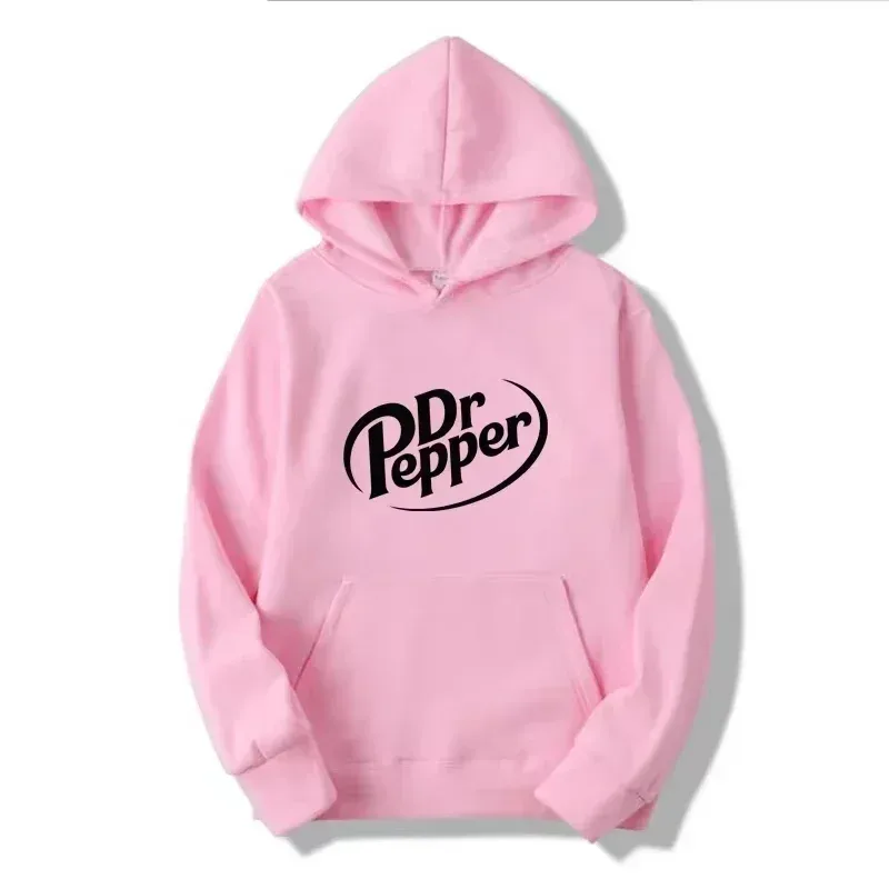 2026 Autumn Warm Dr Pepper Letter Printed Hoodies Street Men Fashion Fleece Sweatshirts Casual Unisex Pullover Tops Fashion Tre — image 7