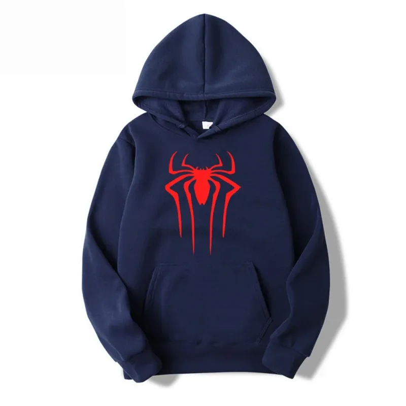 Latest Fashion Men's and Women's Hoodies Casual Hoodies Unisex Trendy Printed Spider Pattern Hoodies