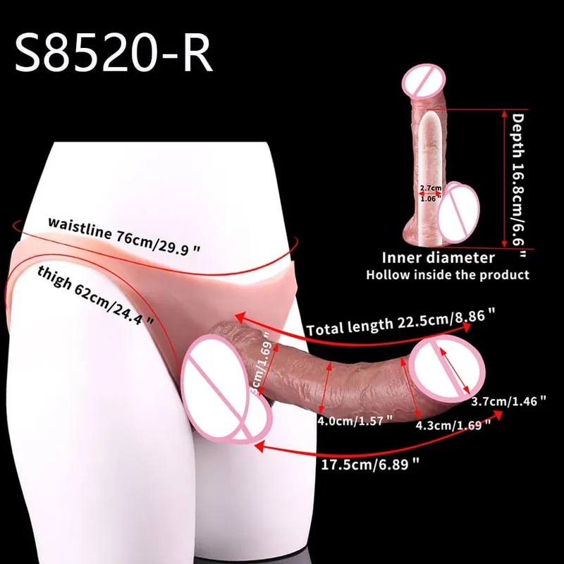 Elastic Silicone Harness Panties Hyper-Realistic Hollow Dildo Cover Wearable Male Sheath Long-Lasting Intimate Adult Couple — image 31