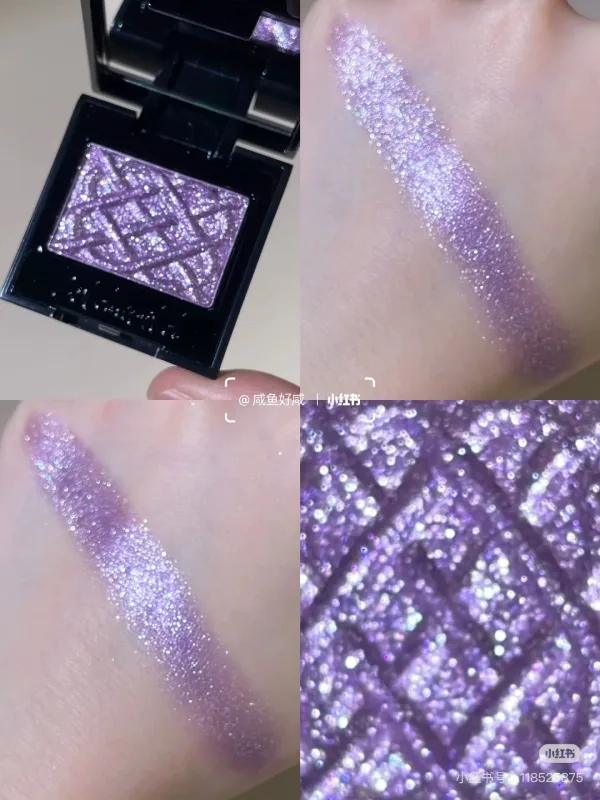 Coldnwild Monochrome Eye Shadow Glitter Fine Shimmer Purple White Blue Clear Sheer Satin Finish Eye Makeup