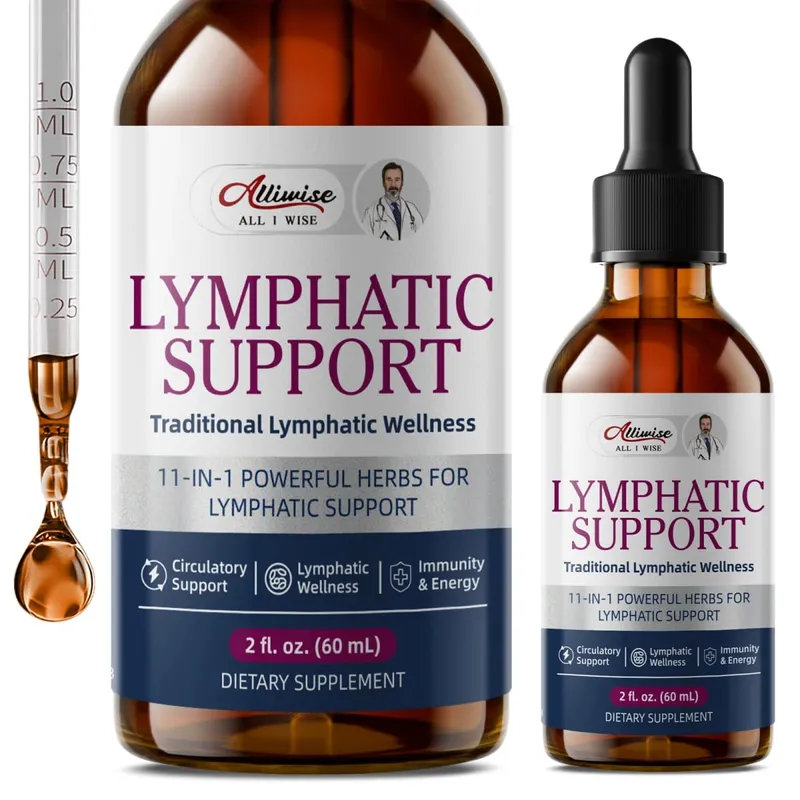 Alliwise Lymphatic Health Support Drops 11 in1 Herbal Compound Formula Body Cleanse & Refresh Digestive Support Lymphatic Detox — image 7