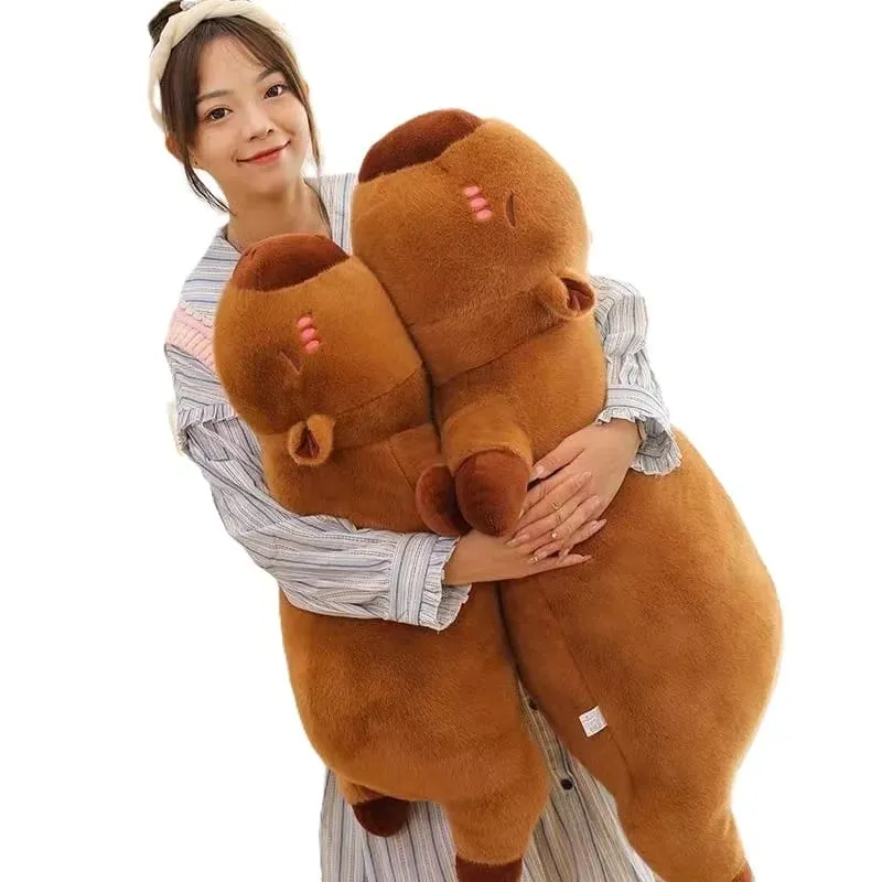 Kawaii كابيبارا وسائد فخمة طويلة الجسم دمية محشوة ناعمة على شكل حيوان دمية لطيف محبوب وسادة ل أريكة سرير النوم قيلولة ديكور المنزل — image 4