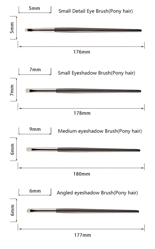 1ks White Pony Hair štětce na make-up na oční stíny Small Smudge Precision Crease Detail Bevel Eye Shadow Make up brush Liner Lip