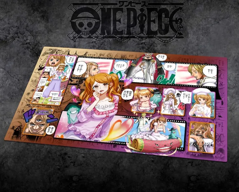 60*35cm Anime One Piece OPCG GAME Card Siri Komik PlayMat Empat Maharaja Baharu Mengajar Shankusu Buggy Luffy Mainan Koleksi Helikopter — image 13