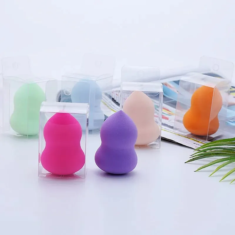 50pcs Custom Logo Soft Non Latex Makeup Sponge Private Label Foundation Beauty Sponge Multi-colored Makeup Sponge DIY