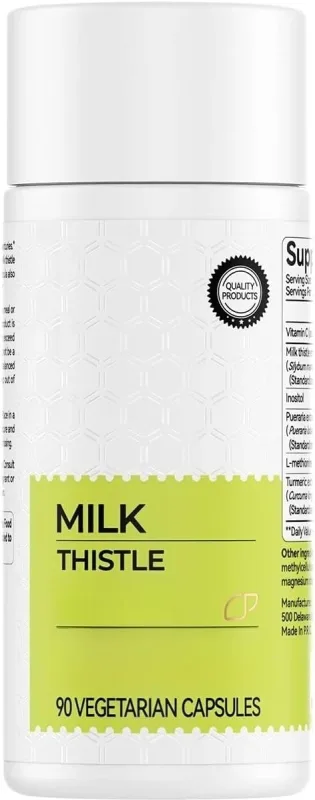 Extrait de chardon-Marie 300 mg gélules avec supplément à base de plantes d'inositol de vitamine C 90 gélules sans OGM sans gluten