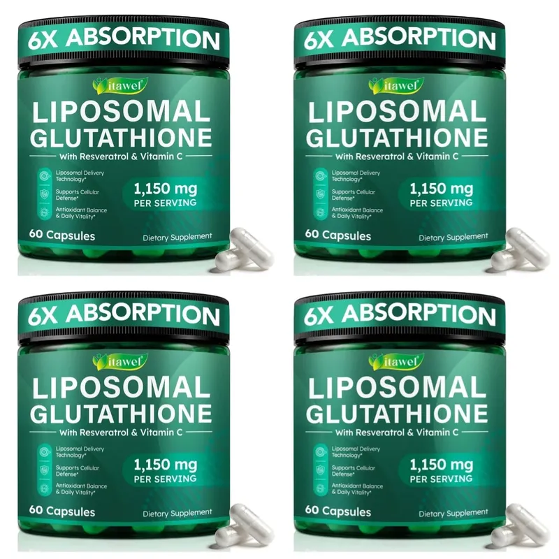 Bağışıklık ve Antioksidan Desteği için Resveratrol C Vitamini Riboflavin ve Selenyum içeren Lipozomal L-Glutatyon Kapsülleri 60 Sayısı — image 8