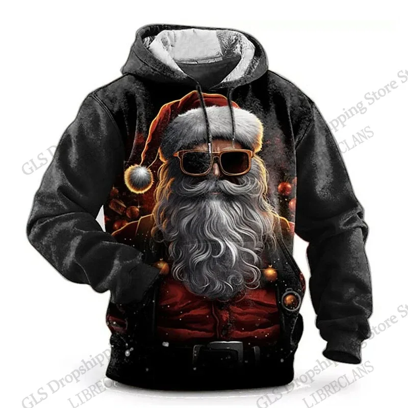 Christmas Mens Santa Claus 3d Print Hoodies Men Women Fashion Vintage Outdoor Hoodie Sweatshit Men Clothing Moletom Masculinos