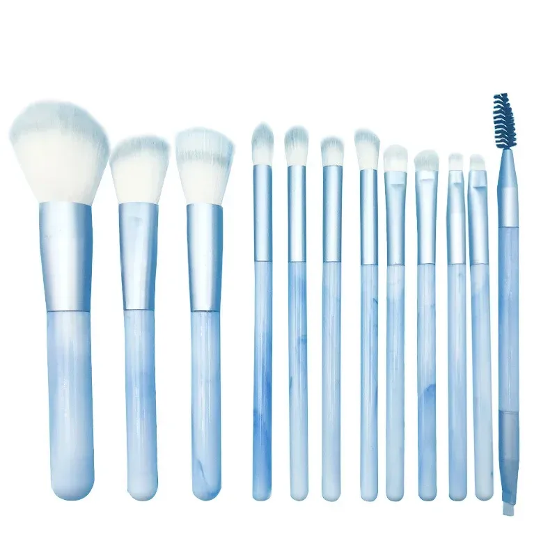 12pcs 전문 메이크업 브러쉬 세트 프리미엄 합성 파운데이션 컨실러 파우더 아이 섀도우 블러쉬 브러쉬 위생 미용 도구