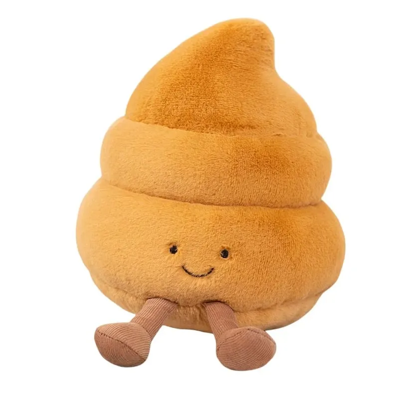 Kawaii Toilet Plush Humanoid Toy Stuffed Poop Roll Paper Plushie Smiling with Legs Prop Decor Gift — image 7