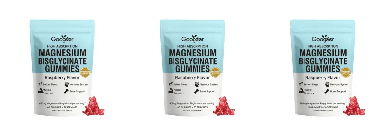 Magnesium Bisglycinate Gummies400mg Raspberry Flavor Supports Bone Health& Muscle Function Dietary Supplement for Adults60 Count — image 9