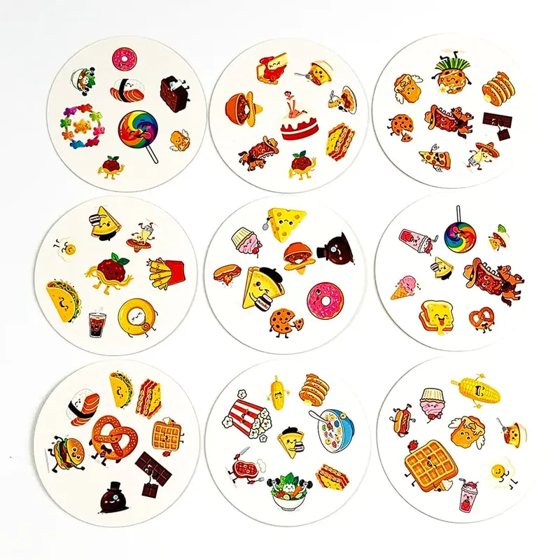Metal Box Card Game Food Party Link Game Cards Family Interactive Matching Board Game Party Desktop Game Toy for Children Adults — image 4