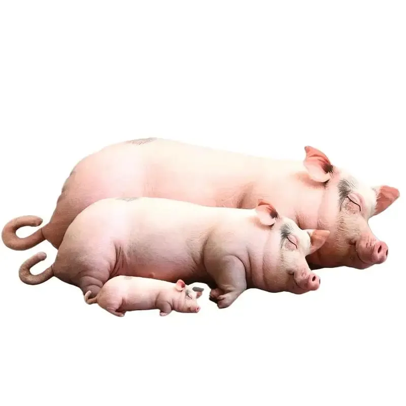 מכירה חמה מציאותי חזיר שינה בפלאש צעצוע ממולא בובה רכה רכה בעלי חיים כרית דקור מתנה לחדר שינה — image 4
