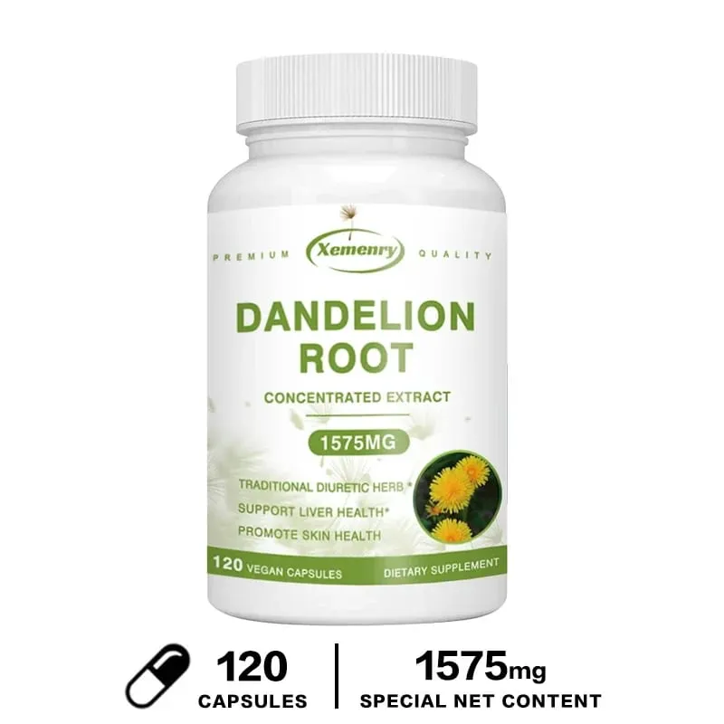 Dandelion Root Extract Capsules for Liver Detox Protection Liver Support Strong Immune System Normal Blood Pressure & Sugar
